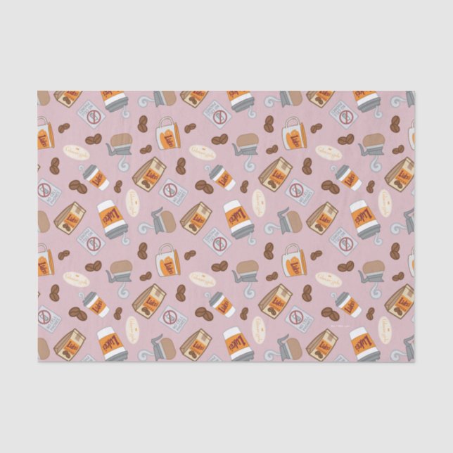 Papier Mousseline Gilmore Girls | Luke's Diner Coffee Motif (Recto)