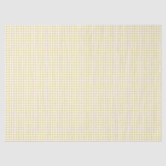Papier Mousseline Gingham jaune