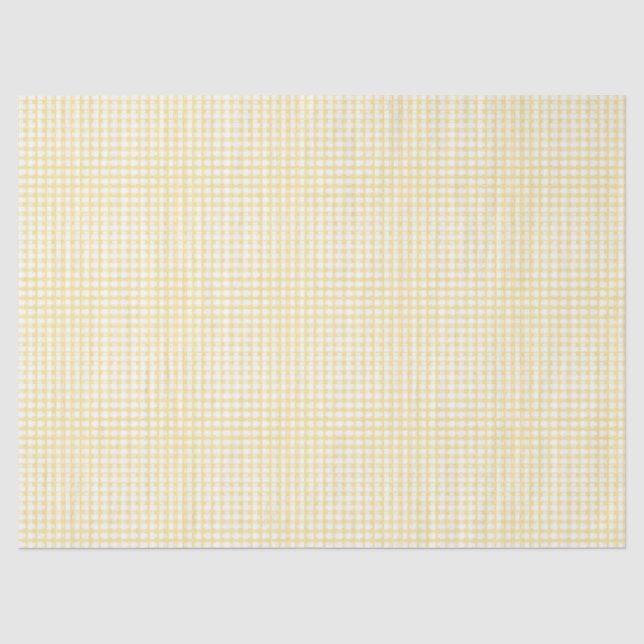 Papier Mousseline Gingham jaune (Recto)