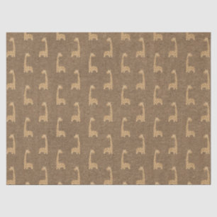 Papier Mousseline Girafe sur la page de découpage Brown