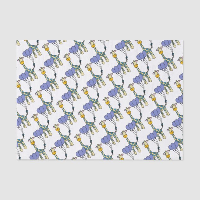 Papier Mousseline Giraffe Bébé mignonne (Recto)