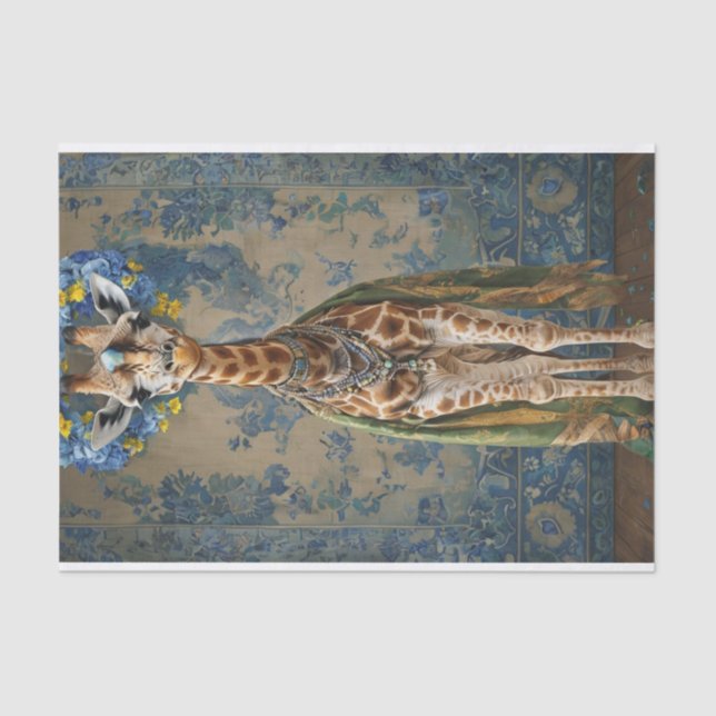 Papier Mousseline Giraffe royale (Recto)