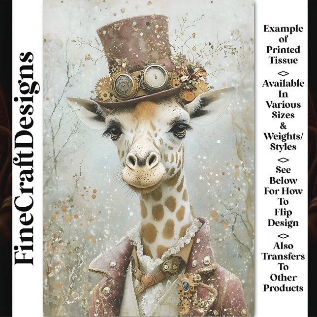 Papier Mousseline Giraffe victorienne Steampunk, chapeau supérieur C (Créateur téléchargé)