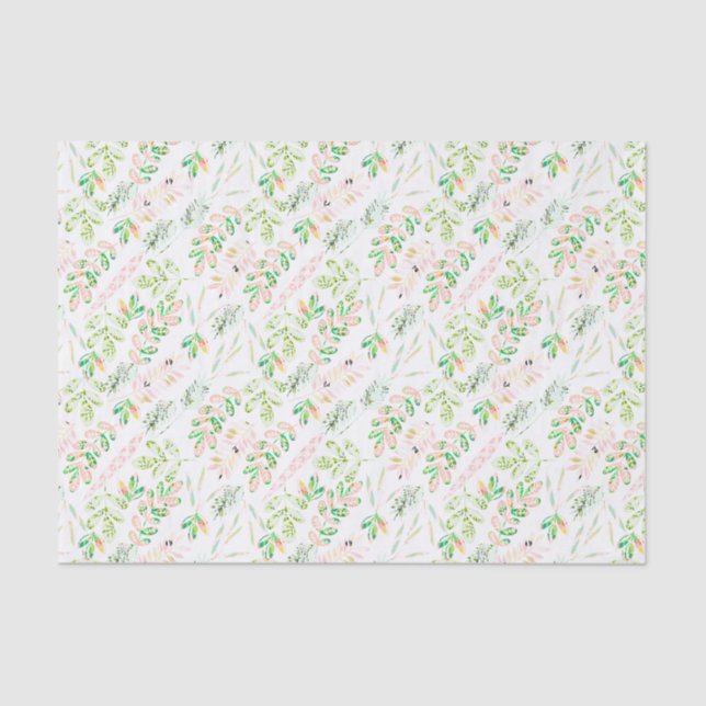 Papier Mousseline Girly tropical de ressort personnalisé (Recto)