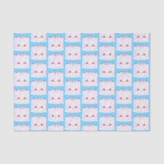 Papier Mousseline Glacet blanc saupoudré gâteau d'anniversaire