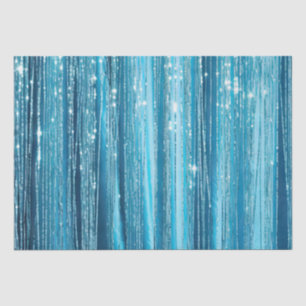Papier Mousseline Glam Aqua Sparkle Stripes