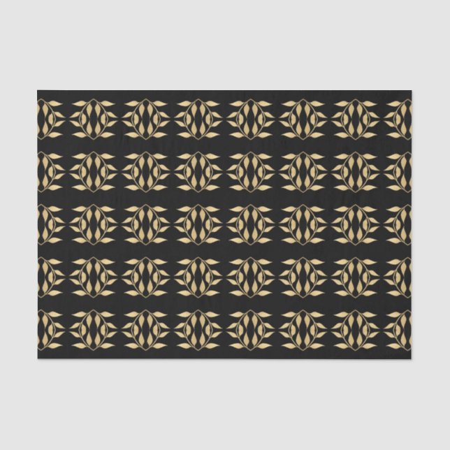 Papier Mousseline Glam Black Gold Abstrait Motif graphique (Recto)