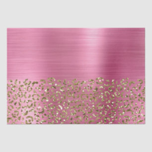 Papier Mousseline Glam Girly Pink Gold Leopard