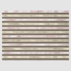 Papier Mousseline Glam Gold Blush rose Brown rayures