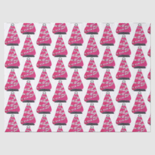 Papier Mousseline Glam Pink sapin de Noël