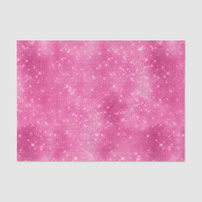 Papier Mousseline Glam rose étincelant Anniversaire (Recto)