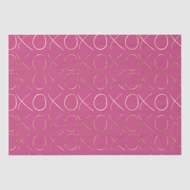 Papier Mousseline Glam XOXO Love Gold Rose Girl (Recto)