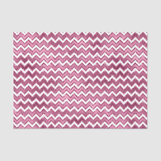 Papier Mousseline Glamme rose blanc Zigzag (Recto)