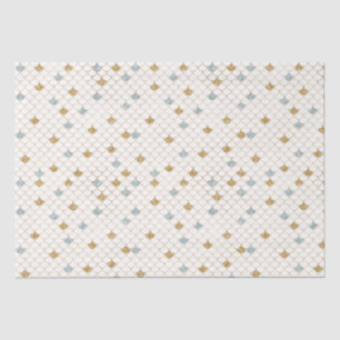 Papier Mousseline Glitzy Mermaid Blue Gold Sparkle