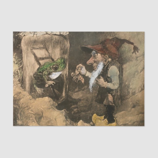 Papier Mousseline "Gnome and Frog in a Jar" de Heinrich Schlitt (Recto)