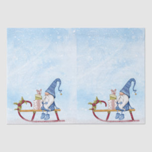Papier Mousseline Gnome pour Sleigh décoré de Noël