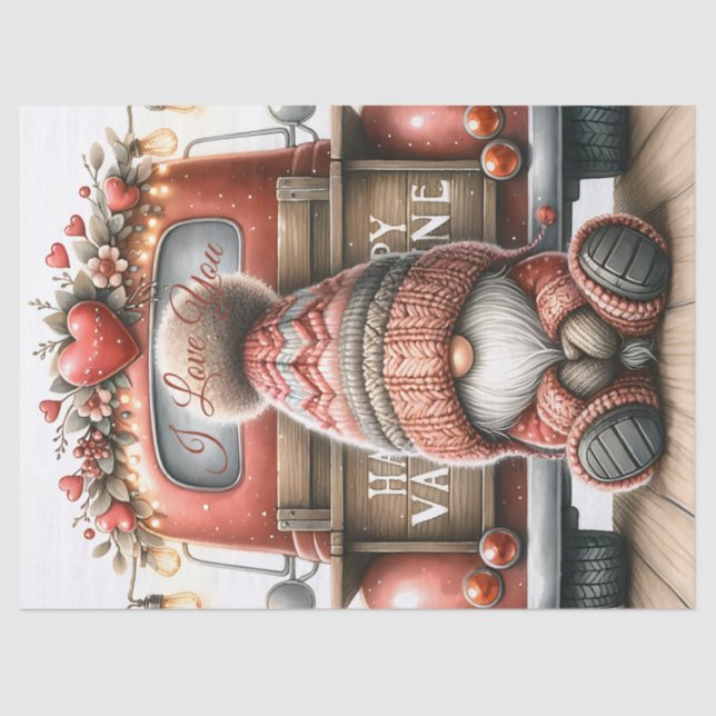 Papier Mousseline Gnome Truck Love (Recto)