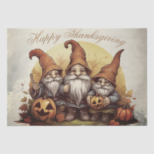 Papier Mousseline Gnomes d'automne de Thanksgiving