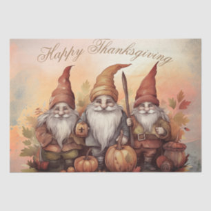 Papier Mousseline Gnomes d'automne de Thanksgiving