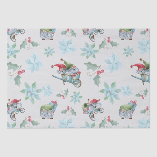 Papier Mousseline Gnomes de Noël en jeu (Recto)