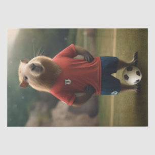 Papier Mousseline "Goal-Scoring Capybara : The Ultimate Soccer Star 