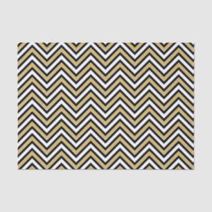 Papier Mousseline Gold Chevron