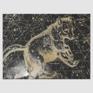 Papier Mousseline Gold et Black Galaxy Star Map Series Design 4