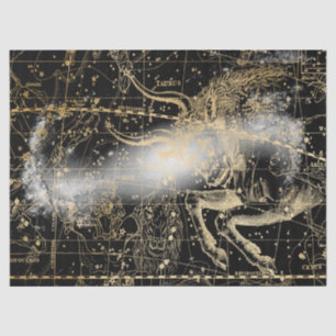 Papier Mousseline Gold et Black Galaxy Star Map Series Design 7