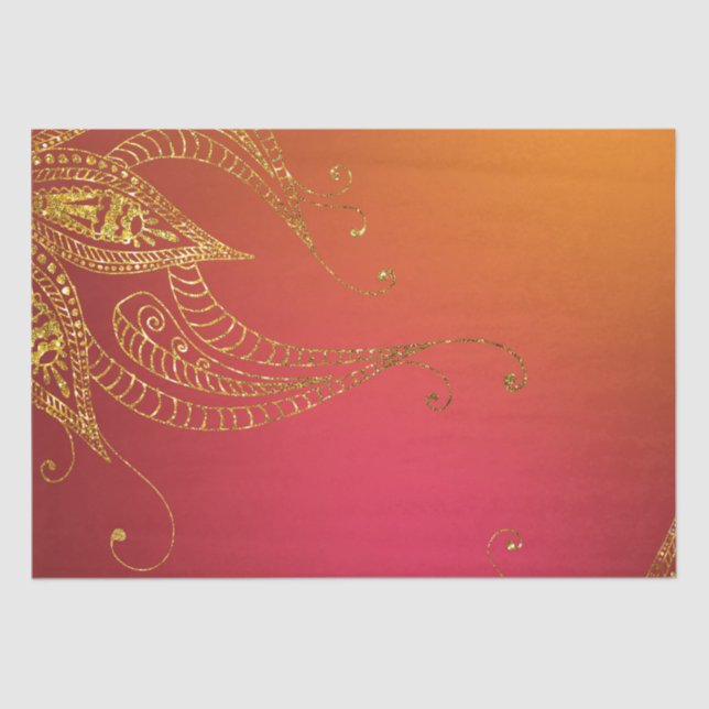 Papier Mousseline Gold Foil Arabian (Recto)