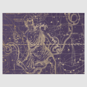 Papier Mousseline Gold Galaxy Star Map Series Design 9