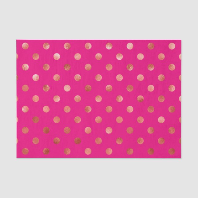 Papier Mousseline Gold Metallical Faux Foil Polka Arrière - plan ros (Recto)