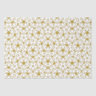 Papier Mousseline Gold Noël Luxe Motif étoiles Parties scintillant 