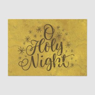 Papier Mousseline Gold O Holy Night Christmas