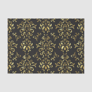 Papier Mousseline Gold On manque modèle Damask Vintage