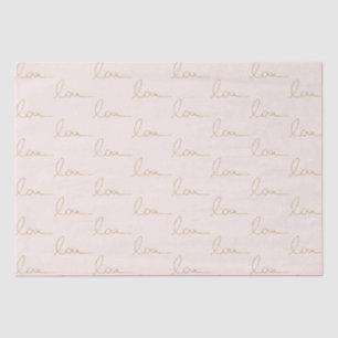 Papier Mousseline Gold Parties scintillant Love Pink Shell