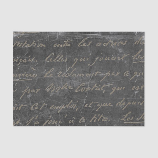 Papier Mousseline Gold Script Chalkboard Vintage (Recto)