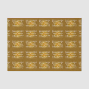 Papier Mousseline Gold Shining Stars Happy Holiday Tissu Papier