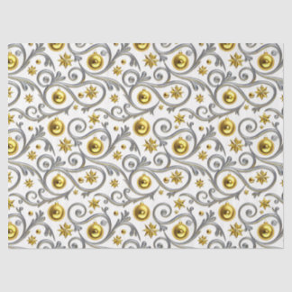 Papier Mousseline Gold & Silver Swirl Elegance