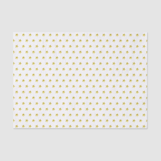 Papier Mousseline Gold star motif métallique élégant chic (Recto)