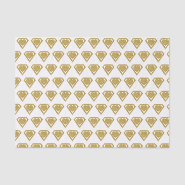 Papier Mousseline Gold Superhero Friend Valentine Tissue Paper (Recto)