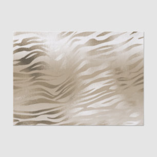 Papier Mousseline Gold Zebra & Empreinte de léopard Ombre