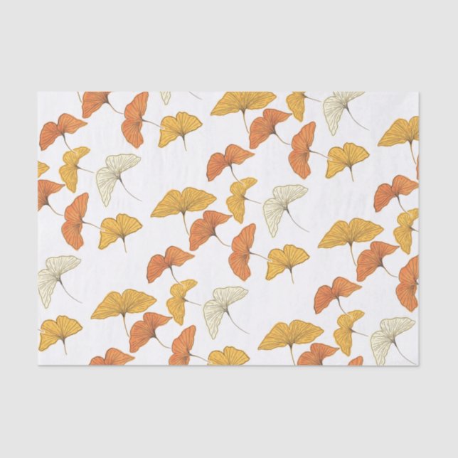 Papier Mousseline Golden Gingko (Recto)