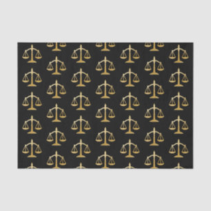 Papier Mousseline Golden Scales of Justice Law Theme