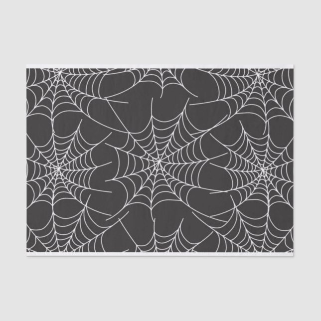 Papier Mousseline Goth Spider Web Tissue Paper | Halloween et Goth (Recto)