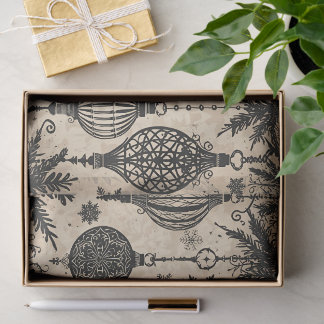 Papier Mousseline Gothic Christmas Tissue Paper Decoupage 