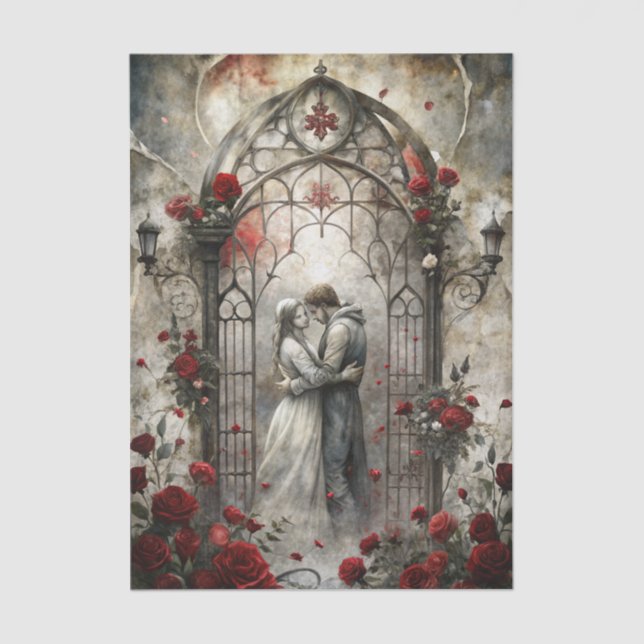Papier Mousseline Gothic Romance Decoupage (Recto)