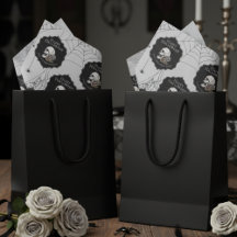 Gothique Gris clair Crâne floral Halloween