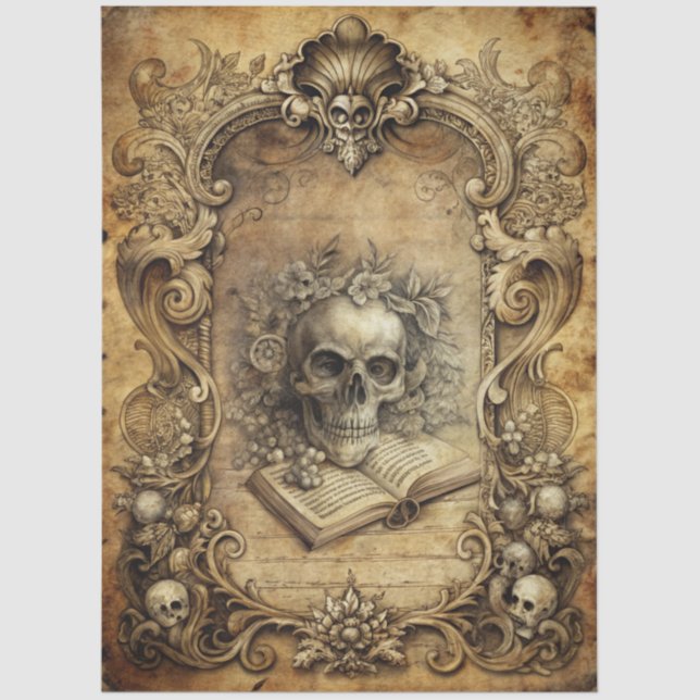 Papier Mousseline Gothique Junk Journal Series Design 6 (Recto)