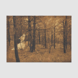 Papier Mousseline Gothique Vintage Angel Forêt Brown Arbres