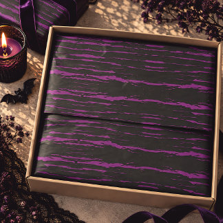 Papier Mousseline Goutte violette Halloween noir